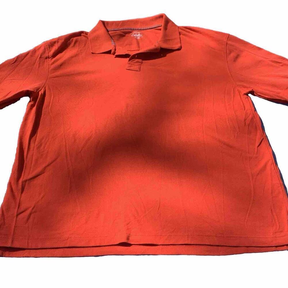 Cabelas Mens Golf Polo Shirt Size XL Red Short Sleeve Embroidered Logo